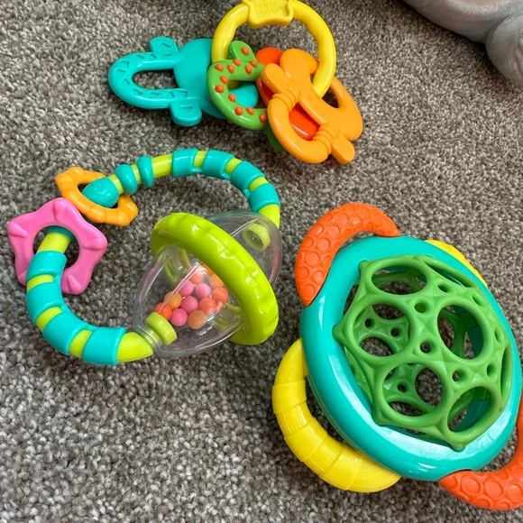 Bright Starts Gray Elephant Plush plus Toy Set - Picture 10 of 10